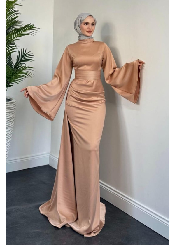 Arabella Pelerinli Saten Balık Abiye Yavru Ağzı