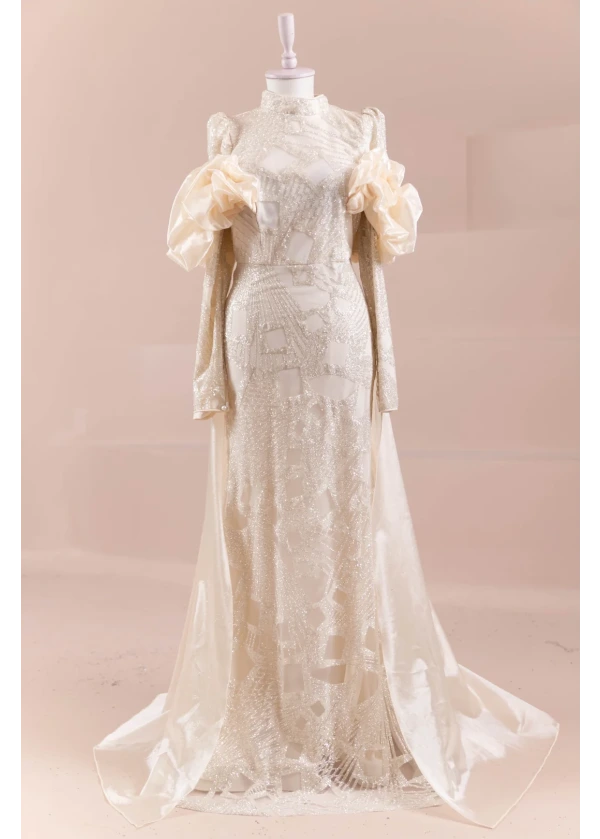  Eloura Vip Modest Abiye Krem