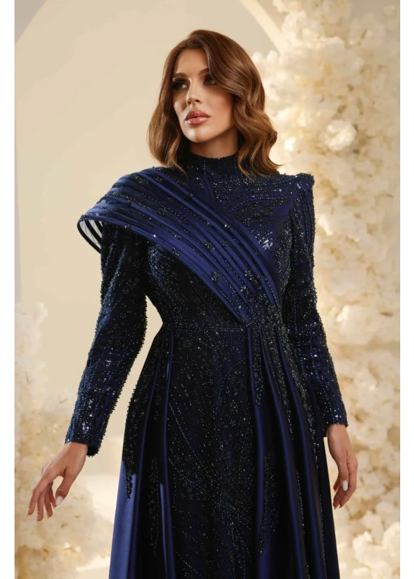 Violetta Best Modest Abiye Lacivert